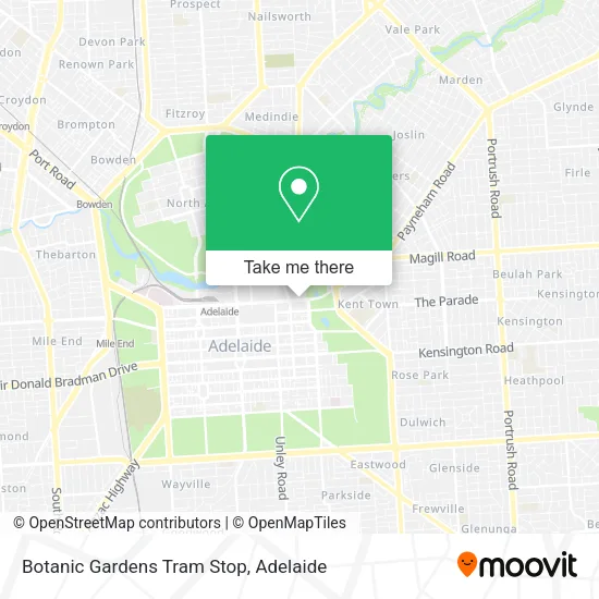 Botanic Gardens Tram Stop map