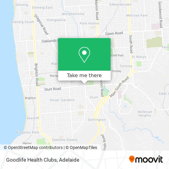 Mapa Goodlife Health Clubs