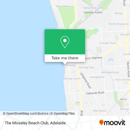 The Moseley Beach Club map