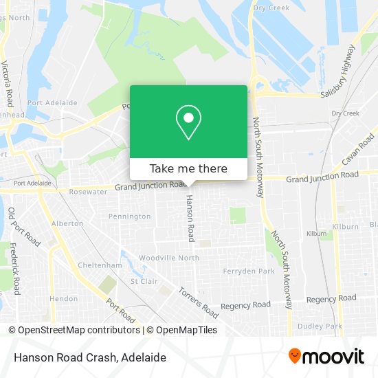 Hanson Road Crash map