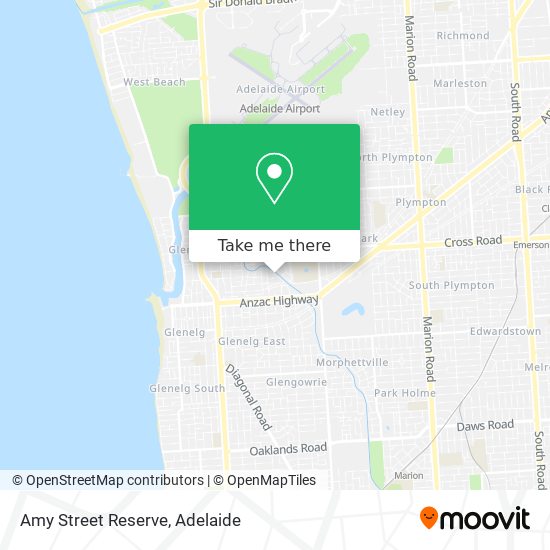 Amy Street Reserve map