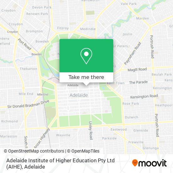 Adelaide Institute of Higher Education Pty Ltd (AIHE) map