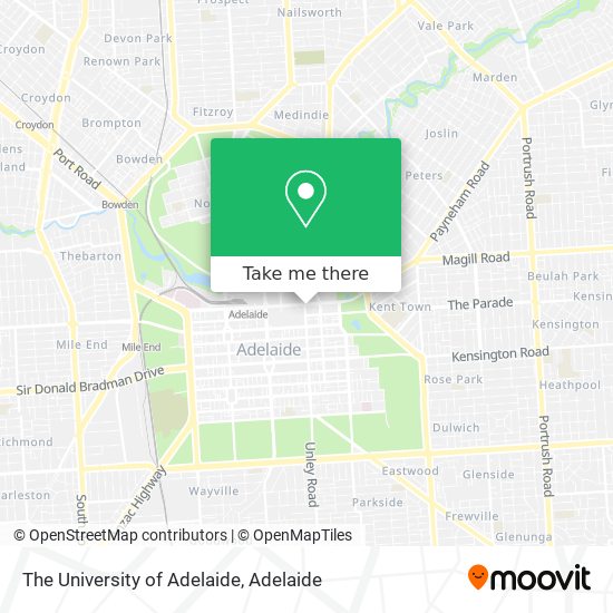 Mapa The University of Adelaide