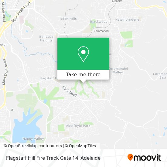 Flagstaff Hill Fire Track Gate 14 map