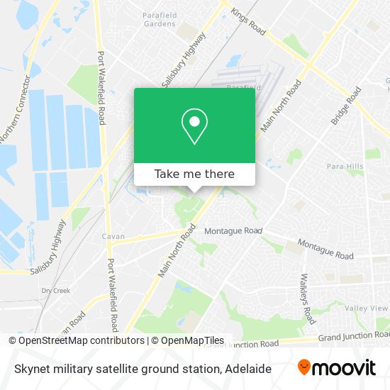 Mapa Skynet military satellite ground station