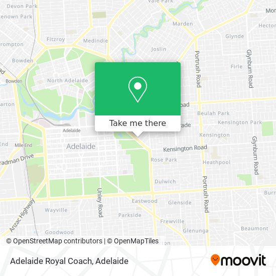 Adelaide Royal Coach map