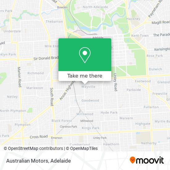 Australian Motors map