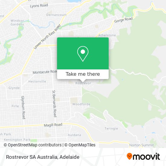 Mapa Rostrevor SA Australia