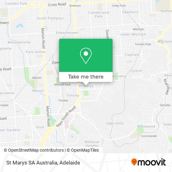 St Marys SA Australia map