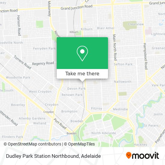 Dudley Park Station Northbound map