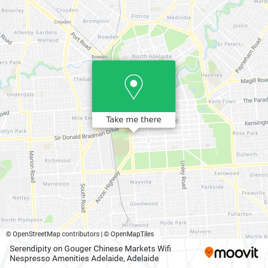 Mapa Serendipity on Gouger Chinese Markets Wifi Nespresso Amenities Adelaide