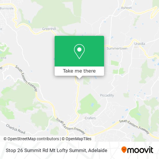 Mapa Stop 26 Summit Rd Mt Lofty Summit