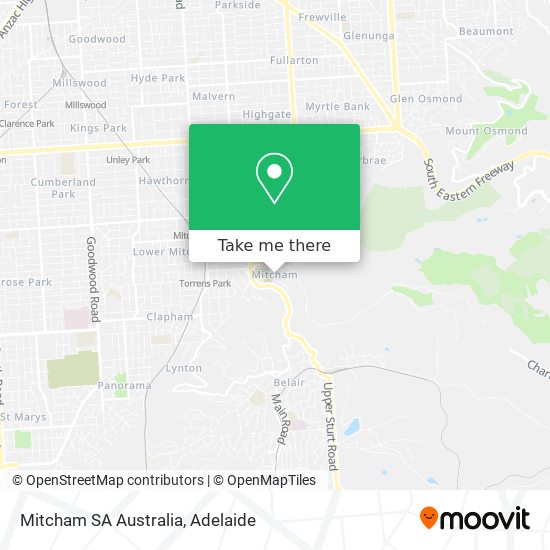 Mitcham SA Australia map