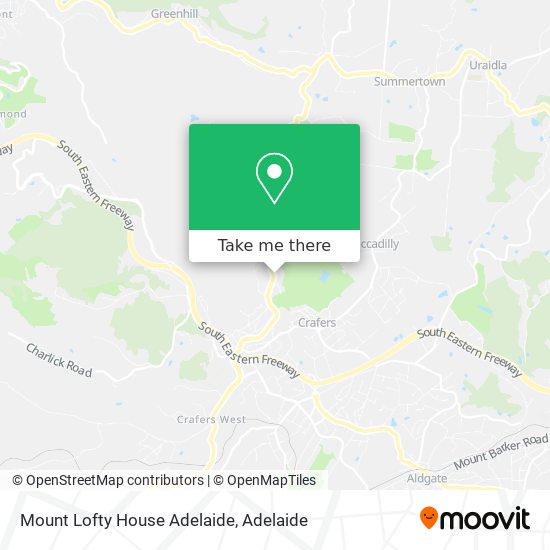 Mount Lofty House Adelaide map