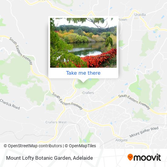 Mount Lofty Botanic Garden map