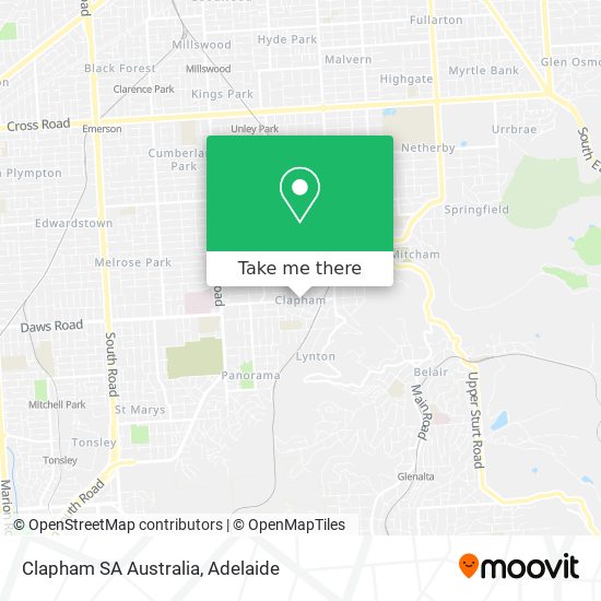 Clapham SA Australia map