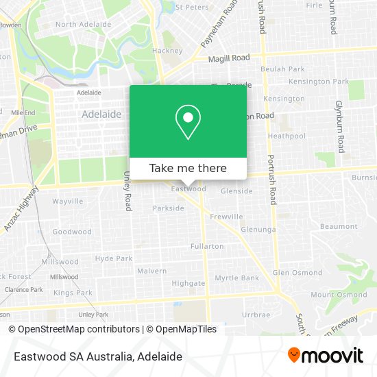 Eastwood SA Australia map