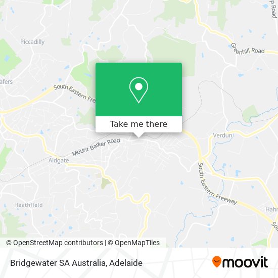 Bridgewater SA Australia map