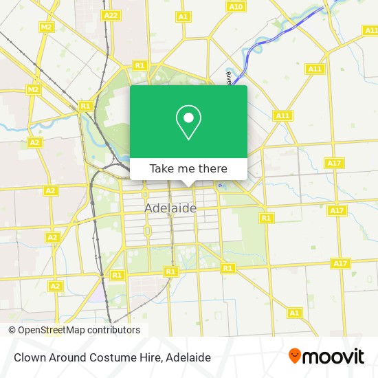 Clown Around Costume Hire map