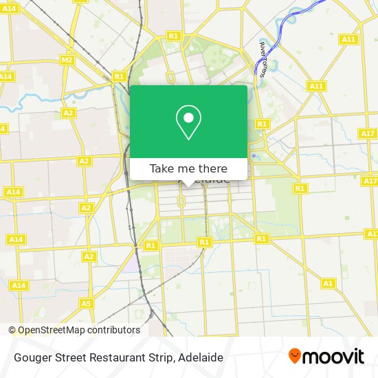 Gouger Street Restaurant Strip map