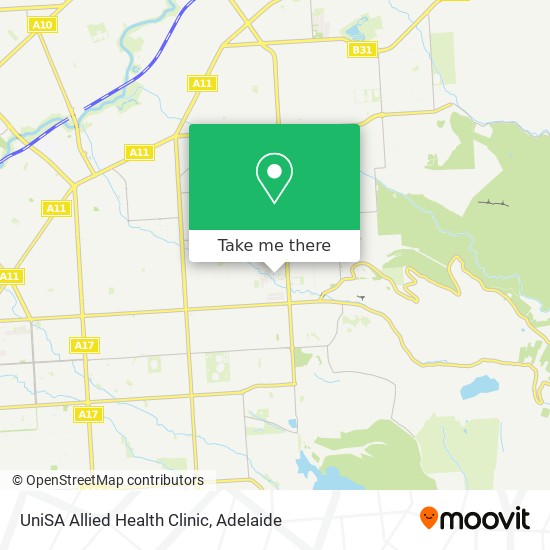 UniSA Allied Health Clinic map