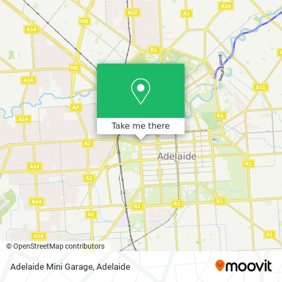 Mapa Adelaide Mini Garage