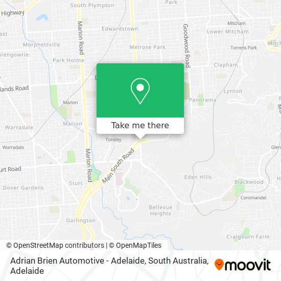 Mapa Adrian Brien Automotive - Adelaide, South Australia