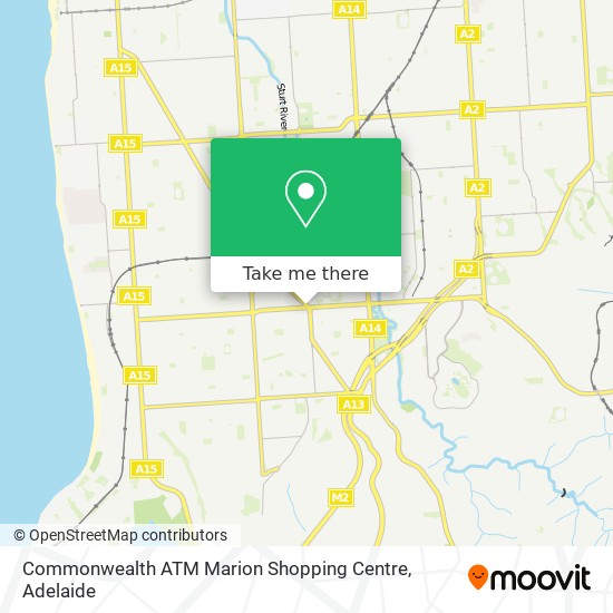 Mapa Commonwealth ATM Marion Shopping Centre