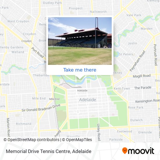 Memorial Drive Tennis Centre map