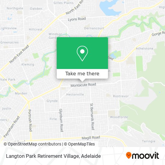 Mapa Langton Park Retirement Village
