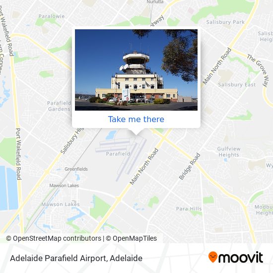 Mapa Adelaide Parafield Airport