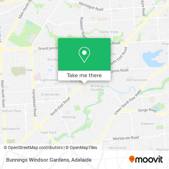 Bunnings Windsor Gardens map