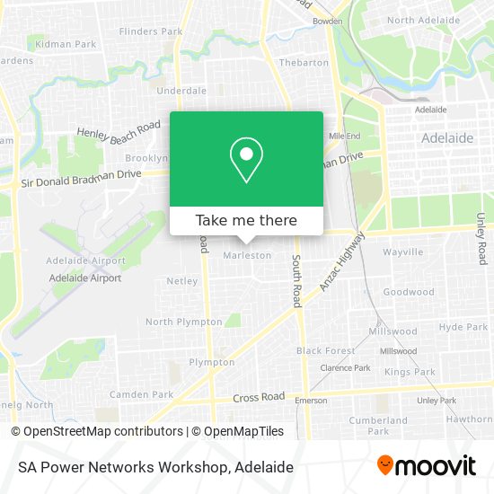 SA Power Networks Workshop map