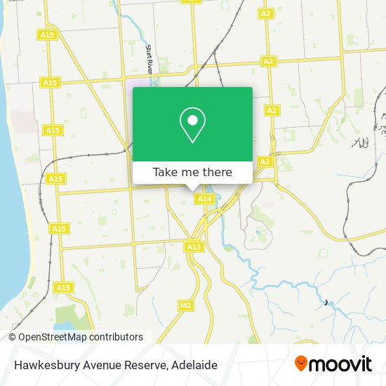 Hawkesbury Avenue Reserve map