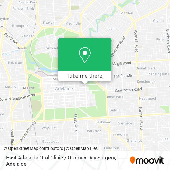 Mapa East Adelaide Oral Clinic / Oromax Day Surgery