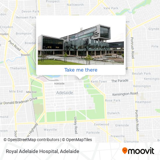 Mapa Royal Adelaide Hospital