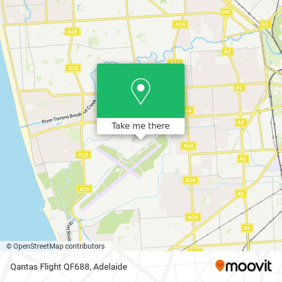 Qantas Flight QF688 map