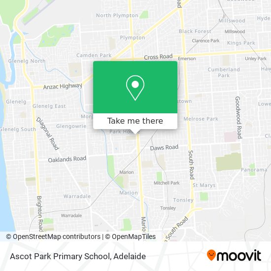 Mapa Ascot Park Primary School
