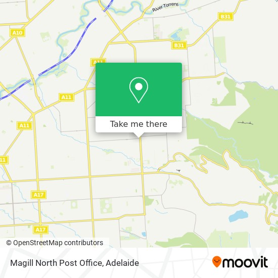 Magill North Post Office map