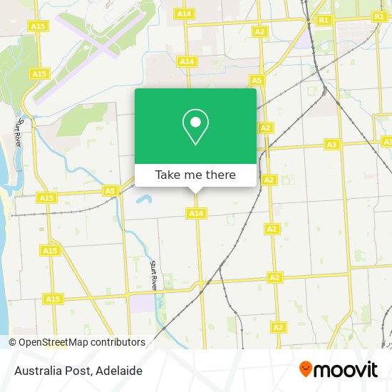 Mapa Australia Post