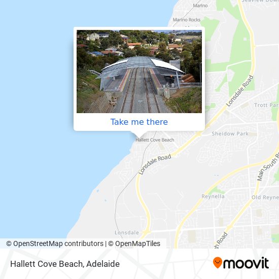 Mapa Hallett Cove Beach
