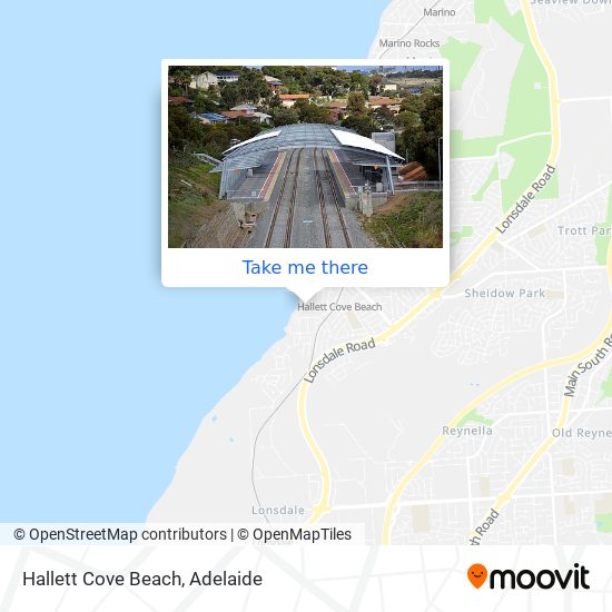 Hallett Cove Beach map