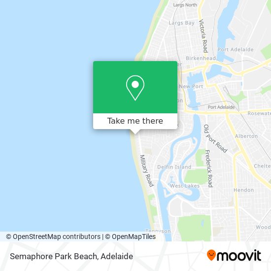 Mapa Semaphore Park Beach
