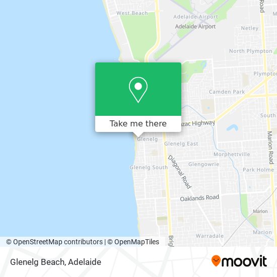 Glenelg Beach map