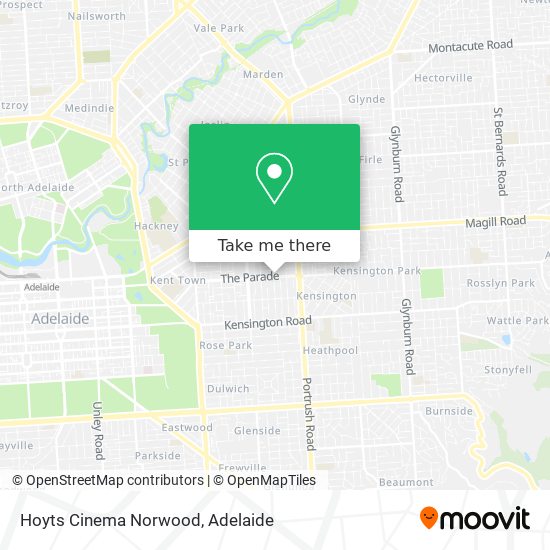 Mapa Hoyts Cinema Norwood