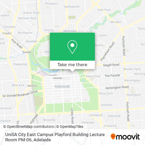 UniSA City East Campus Playford Building Lecture Room PM-06 map