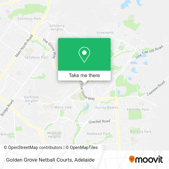 Golden Grove Netball Courts map