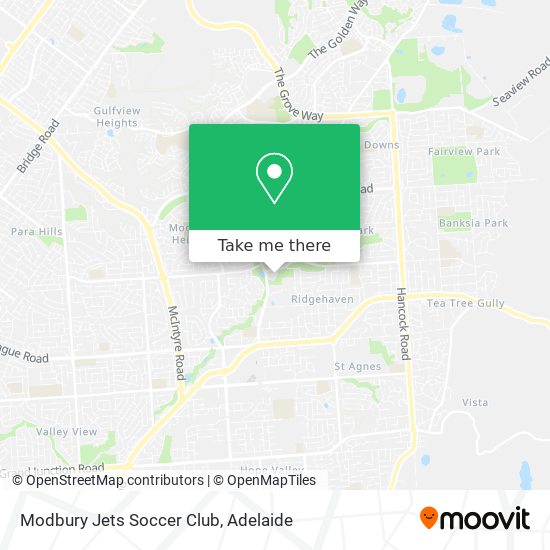 Modbury Jets Soccer Club map