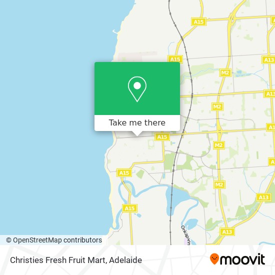 Mapa Christies Fresh Fruit Mart