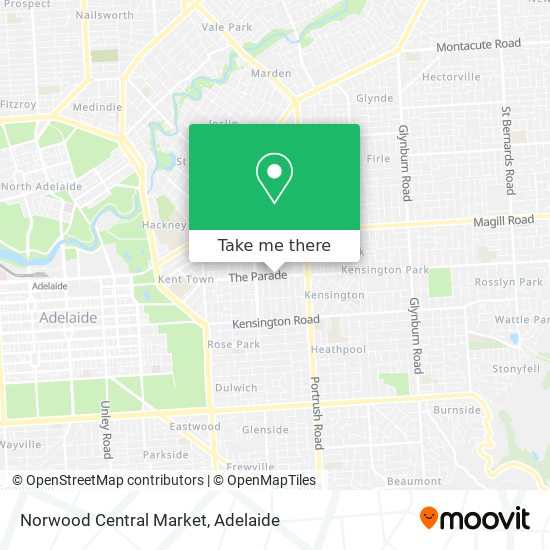 Mapa Norwood Central Market